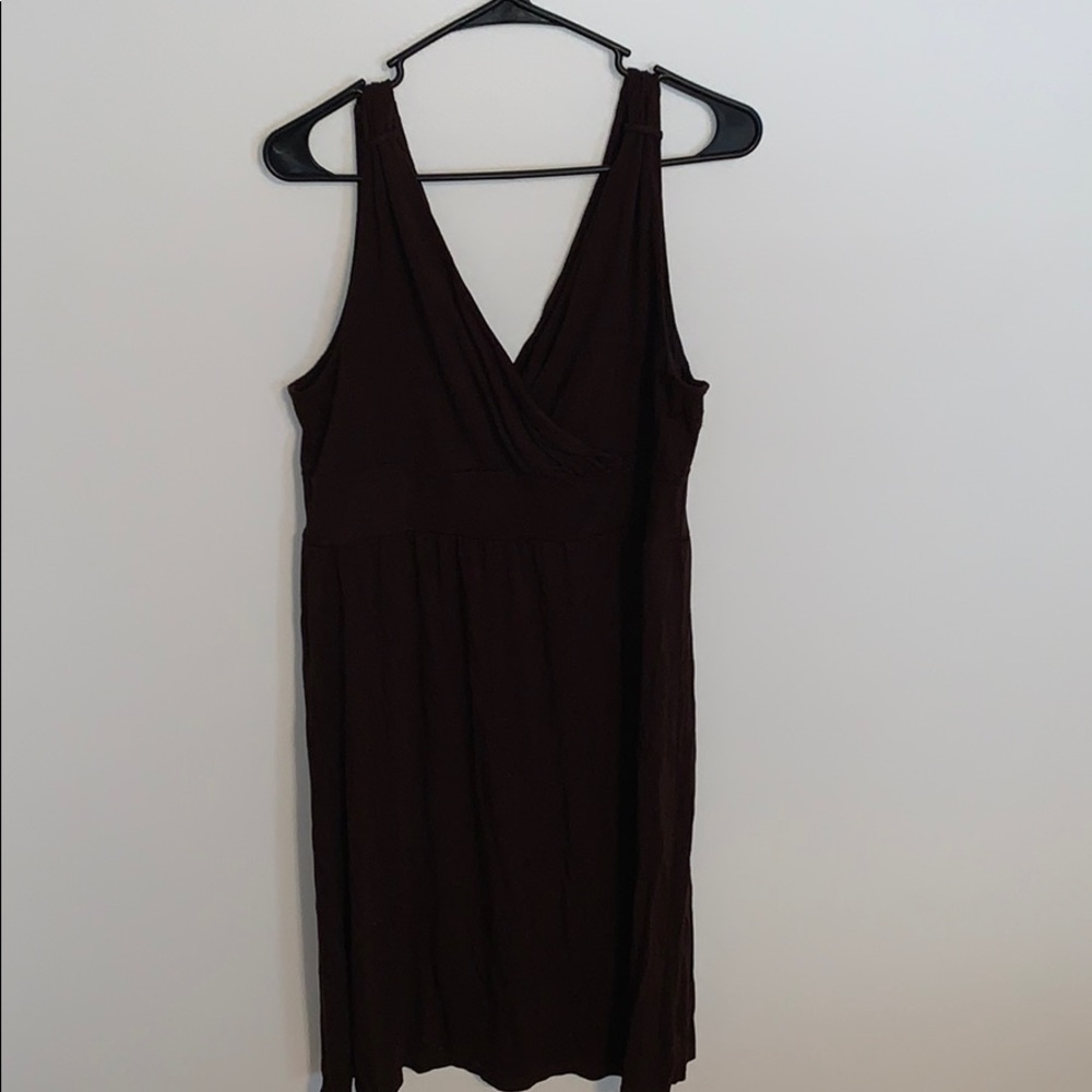 Brown cotton spandex dress